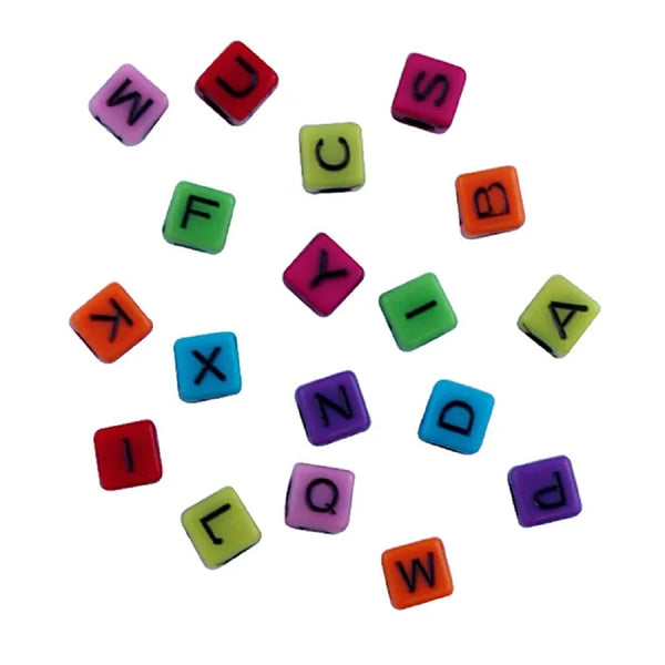 Assorted Bright Colours Alphabet Beads